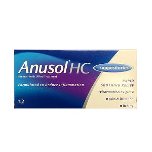 Anusol Plus Suppositories, Box Sizes Available 12 & 24s