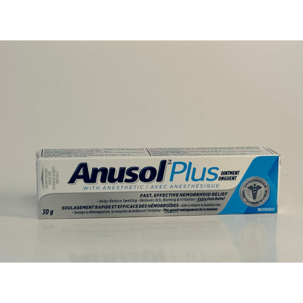 Anusol Plus Ointment, 30g - Relief From Hemorrhoid Symptoms