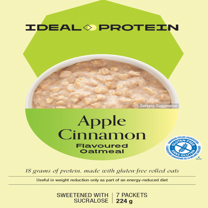Ideal Protein, Apple Cinnamon Oatmeal, 7 Packets