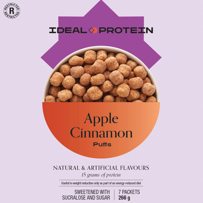 Ideal Protein, Apple Cinnamon Puffs, 7 Packets