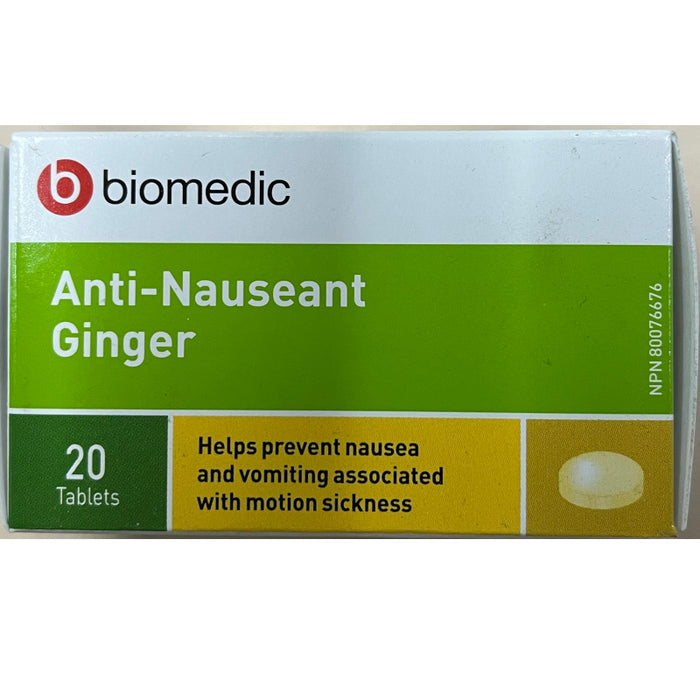 Biomedic Anti-Nauseant 500mg with Ginger (20 Tablets)