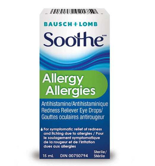 Bausch + Lomb, Soothe Allergy Eye Drops, 15ml