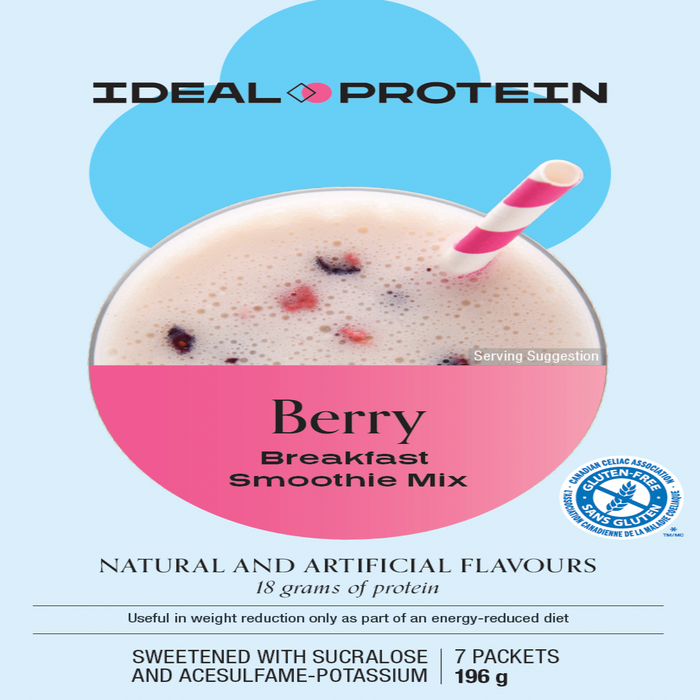Ideal Protein, Berry Breakfast Smoothie, 7 Packets