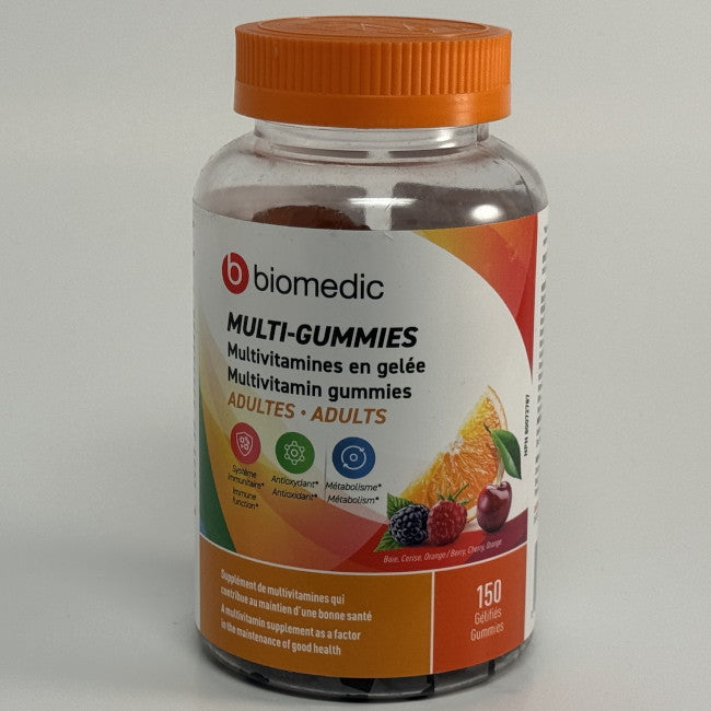 Biomedic Adult Multi Vitamin Gummies -  Flavours Berry, Cherry & Orange (150 Count)