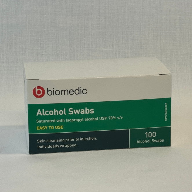 Biomedic Alcohol Swabs Prep Wipes (Box of 100)