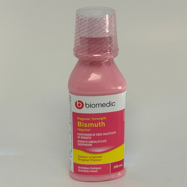 Biomedic Bismuth Liquid (Regular Strength, 230ml) — Ingram Pharmacy
