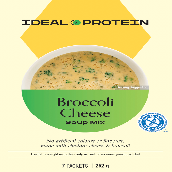 Ideal Protein, Broccoli Cheese Soup Mix, 7 Packets