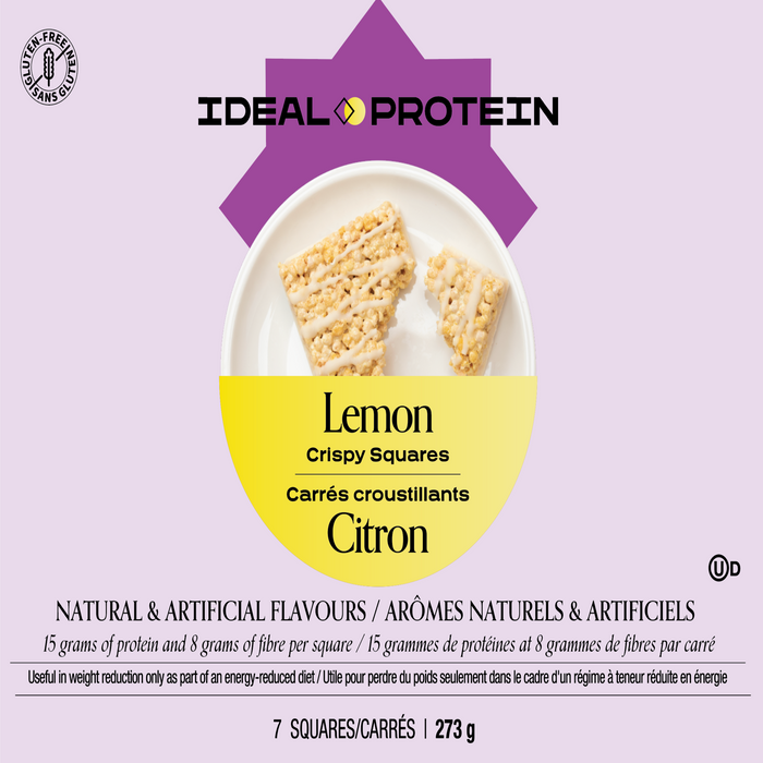 Ideal Protein, Lemon Crispy Squares, 7 Squares