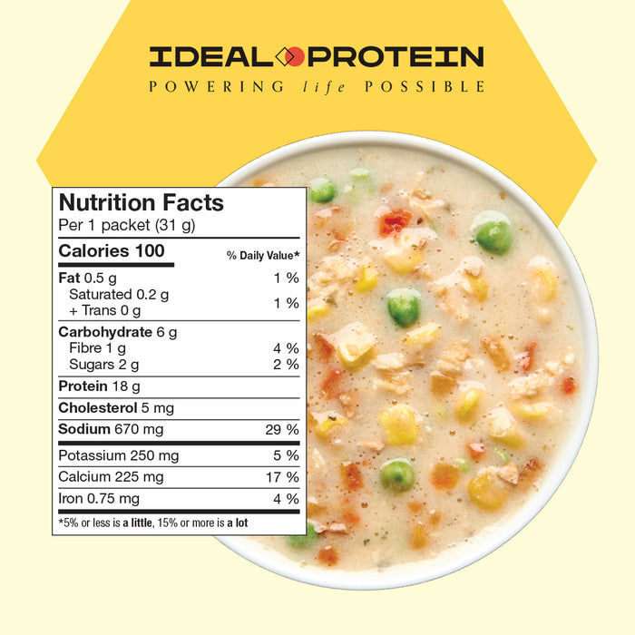 Ideal Protein, Chicken Flavored Chowder Mix, 7 Packets