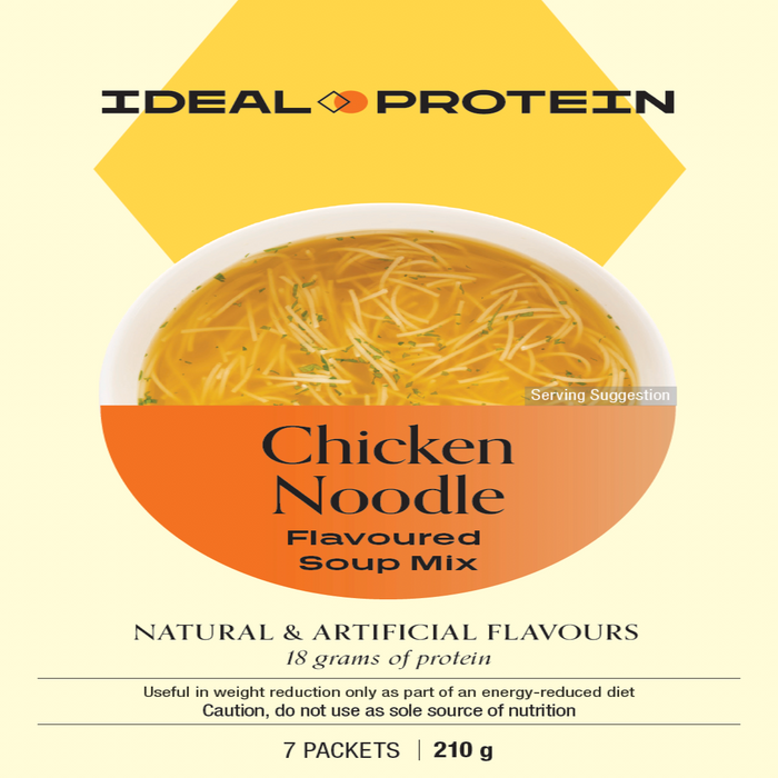 Ideal Protein, Chicken Noodle Flavored Soup Mix, 7 Packets