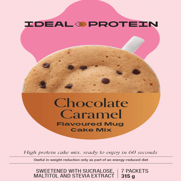 Ideal Protein, Chocolate Caramel Flavored Mug Cake, 7 Packets