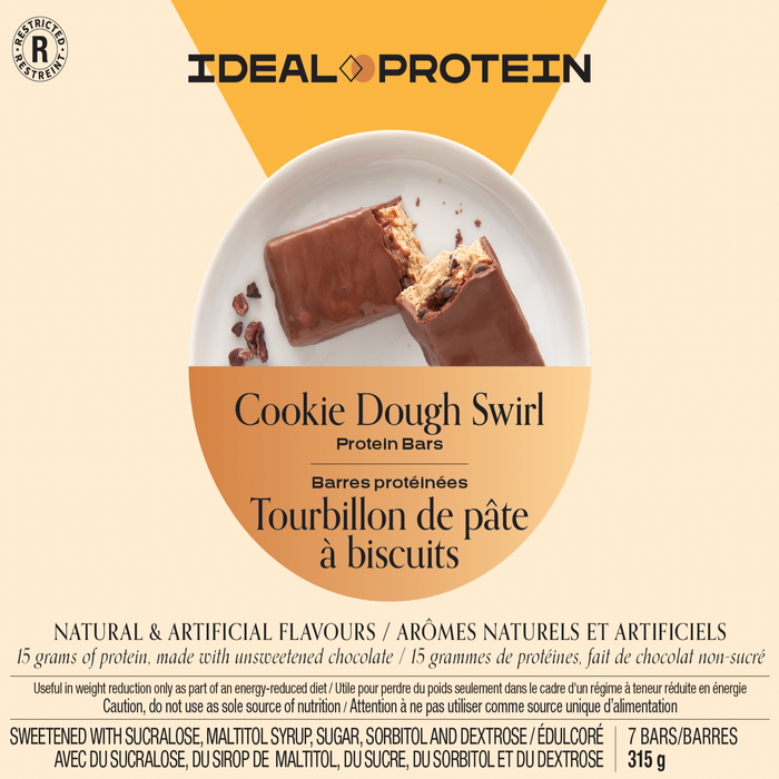 Ideal Protein, Cookie Dough Swirl Bars, 7 Bars