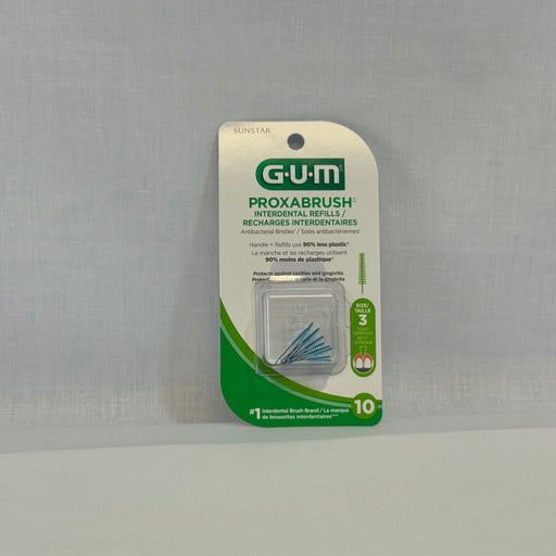 GUM, Proxabrush interdental Refills, Size 3 Tight Tapered - 10 Per Pack