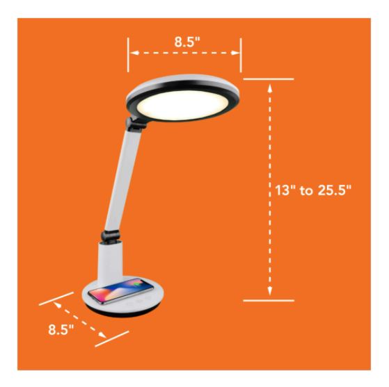 Theralite Halo Light Therapy SAD Lamp, With Wireless Charging For Phones