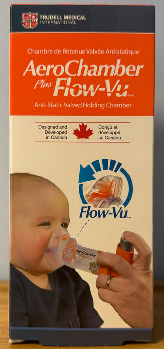 Aerochamber Plus Flow-Vu with Masks - (0-18 Months, 1-5 Years, Adult Small, Adult Large Mask)