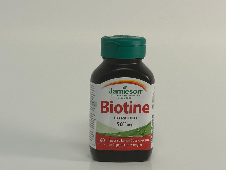 Jamieson Biotin 5000mcg 5X Stronger, 60 Softgels