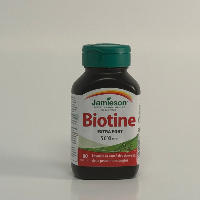 Jamieson Biotin 5000mcg 5X Stronger, 60 Softgels