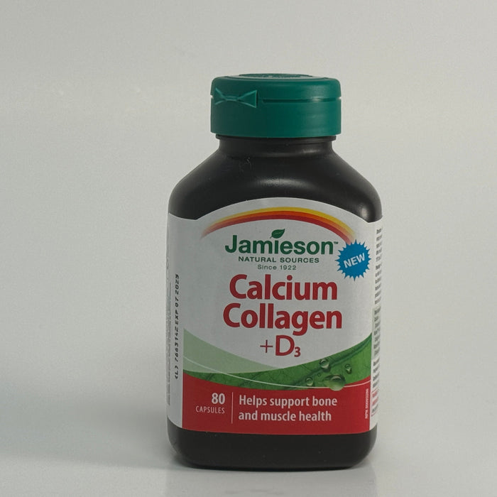 Jamieson Calcium Collagen + D3, 80 Capsules