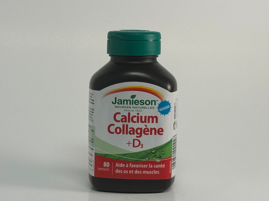 Jamieson Calcium Collagen + D3, 80 Capsules