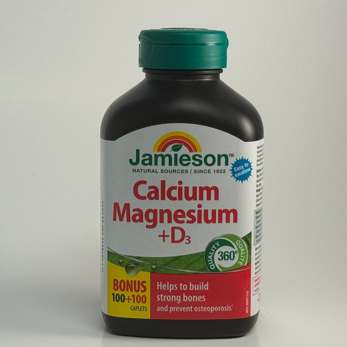 Jamieson Calcium & Magnesium with Vitamin D3, 100 + 100 Caplets