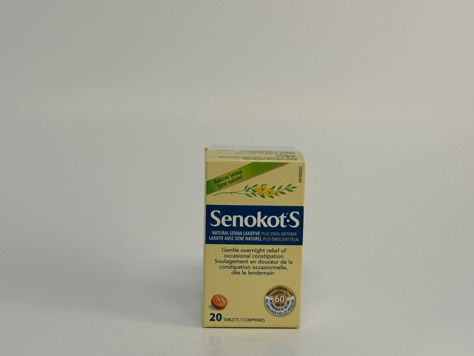 Senokot S Tablets, Box Sizes 10, 20 & 60 Tablets Available