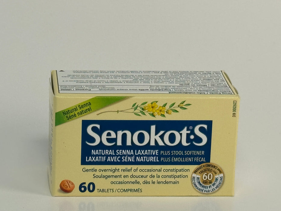 Senokot S Tablets, Box Sizes 10, 20 & 60 Tablets Available