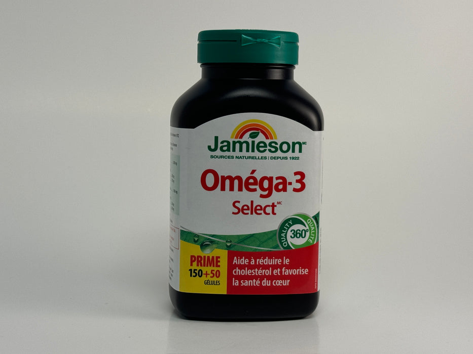 Jamieson Omega 3 Select 1000mg (150 + 50 Bonus Softgels)