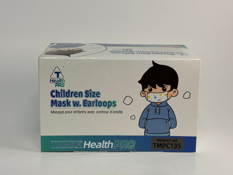 Procedure Face Mask Child Size Level 1 with Earloops (2-8 Years, 50/BX)