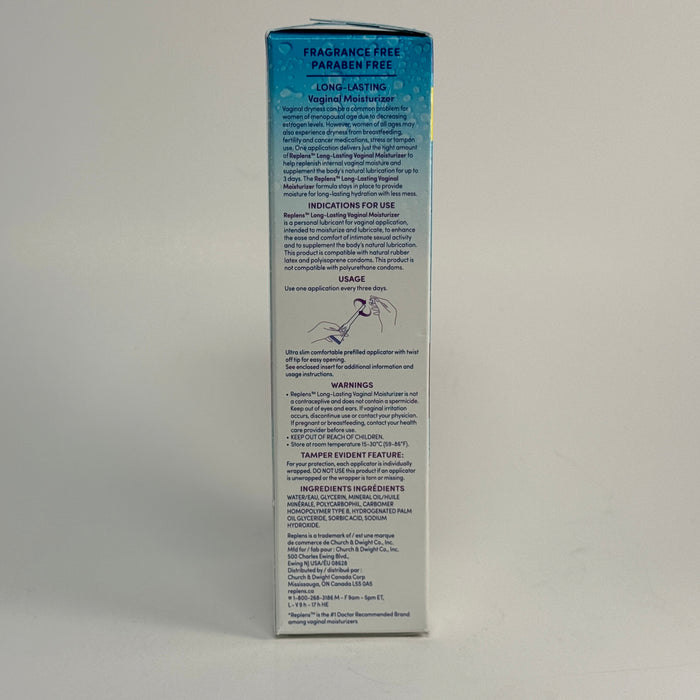 Replens Vaginal Moisturizer (8 & 3 Pre-Filled Applicators Available)