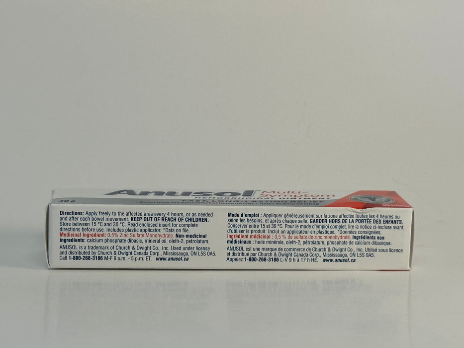 Anusol Hemorrhoid Ointment, Multi-Symptom 30g