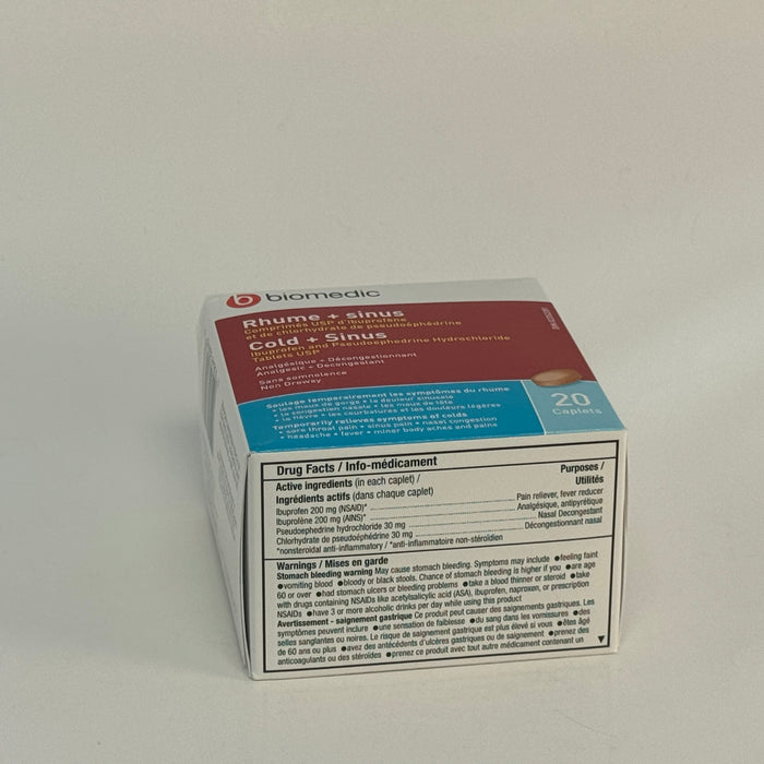 Biomedic Cold & Sinus Non-Drowsy Decongestant (20 Caplets)