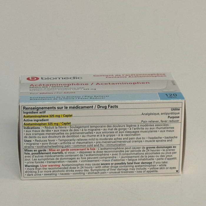 Biomedic Acetaminophen 325 mg (120 caplets)