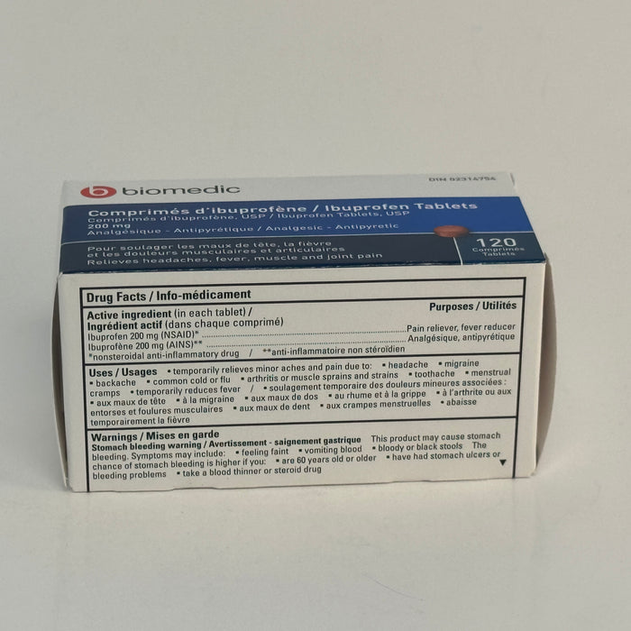 Biomedic Ibuprofen 200mg (120 Tablets)