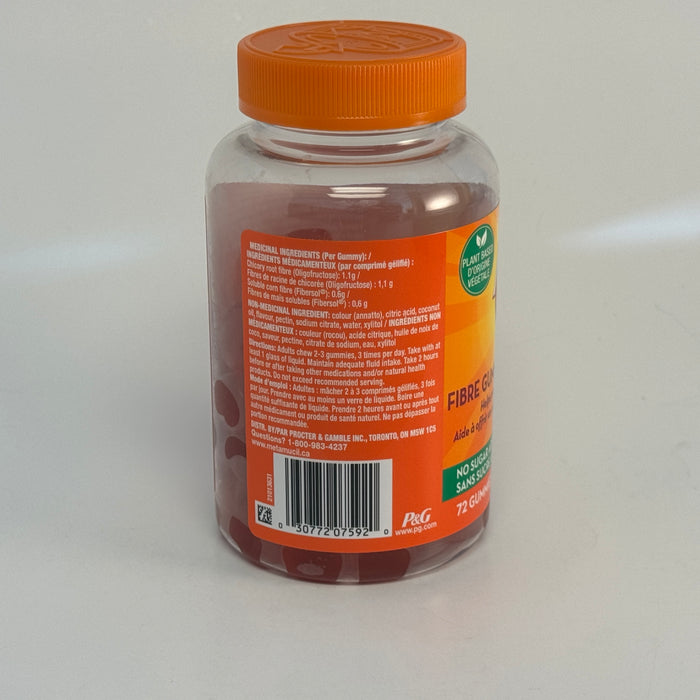 Metamucil Fiber Gummies, Orange Flavored (72's)