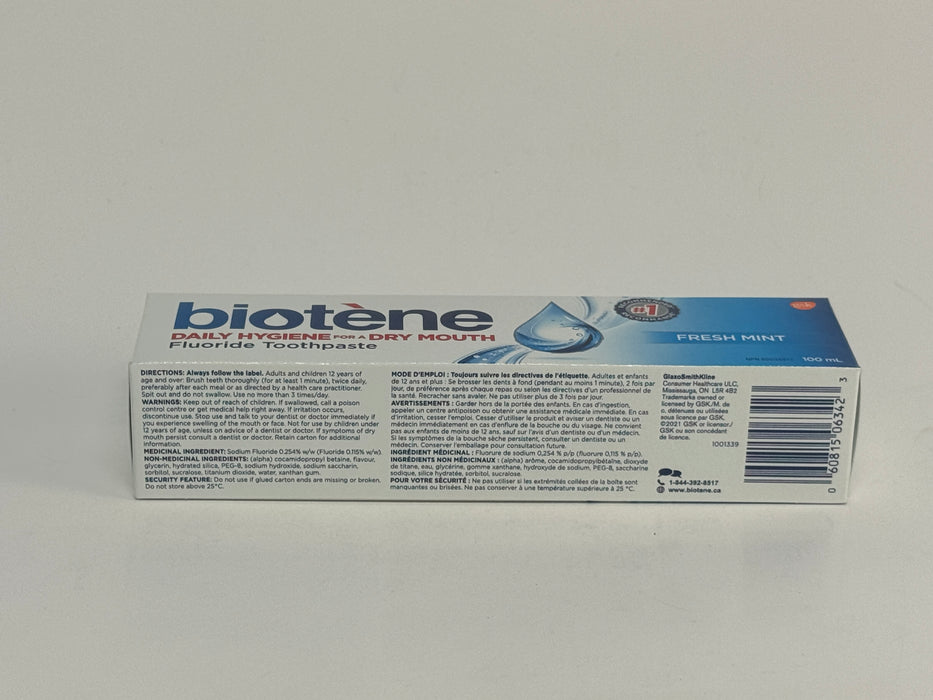 Biotene Tooth Paste For Dry Mouth - Original Fresh Mint 100 g