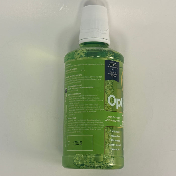 Opta Rinse Mint X-PUR Opti Rinse, 0.2% Sodium Fluoride with 10% Xylitol 500 mL ...