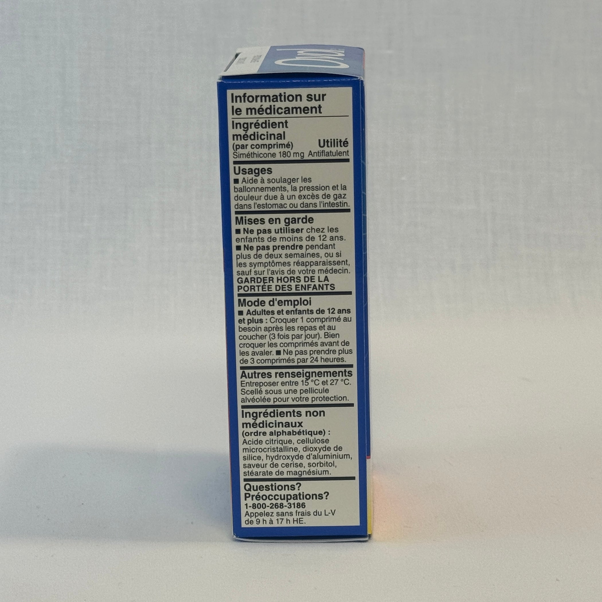 Ovol 180mg For Gas Pain, Pressure & Bloating - Cherry Flavoured (32 Ch ...