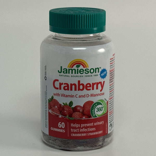 Jamieson Cranberry Gummies with Vitamin C and D-Mannose (60 Gummies)