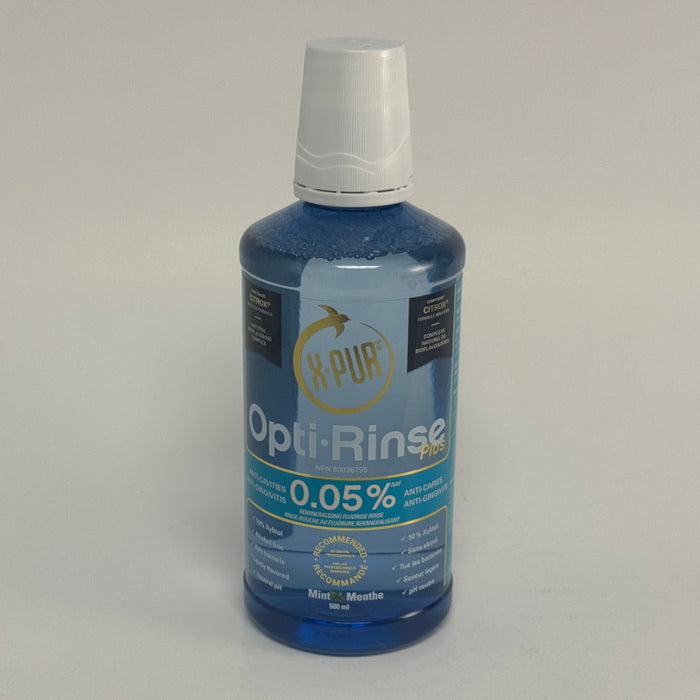 Opta Rinse Mint X-PUR Opti Rinse 0.05% Sodium Fluoride with 10% Xylitol 500 mL ...