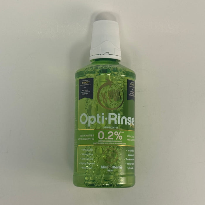 Opti Rinse Plus Mint X-PUR Opti Rinse, 0.2% Sodium Fluoride with 10% Xylitol 500 mL ...