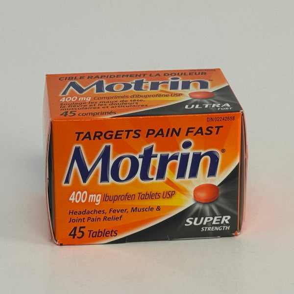 Motrin 400 mg - Headaches, Fever, Muscle & Joint Pain Relief (45 Tablets)