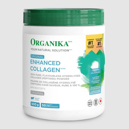 Organika Enhanced Collagen, 500g, 50 day supply