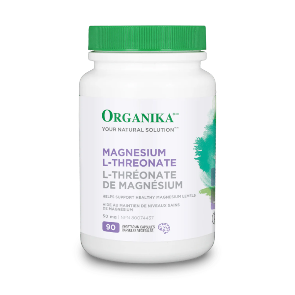 Organika Magnesium L-Threonate 50mg, 90 Vegetarian Capsules