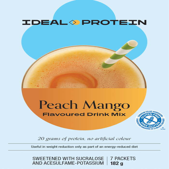 Ideal Protein, Peach Mango Drink Mix, 7 Packets