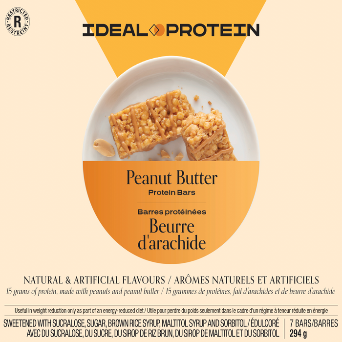 Ideal Protein, Peanut Butter Bars, 7 Bars