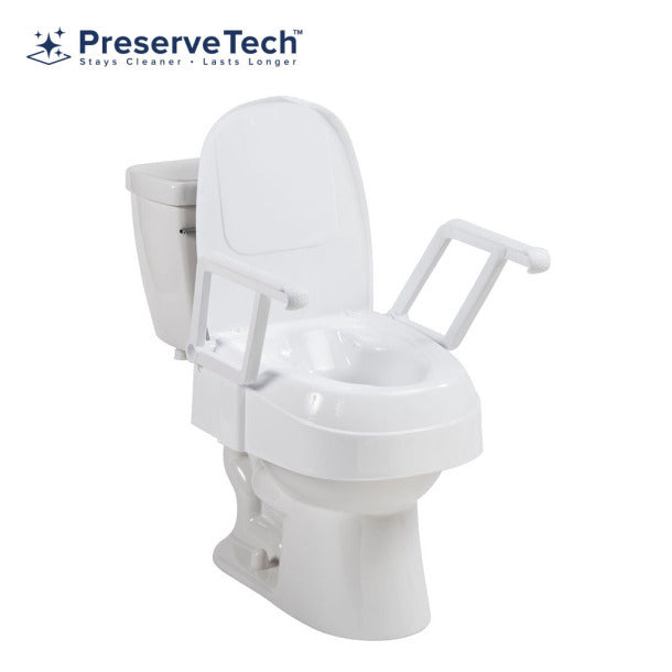 PreserveTech™ Universal Raised Toilet Seat with Arms