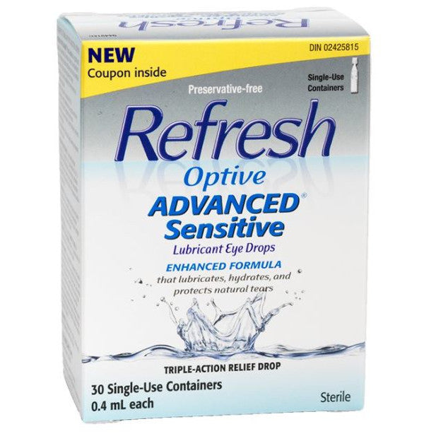 Refresh Optive Advanced Sensitive Eye Drops 30 x 0.4ml