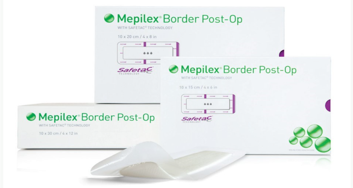 Mepilex Border Post-Op Dressing, Various Sizes Availbe - 6x8cm, 9x10cm, 10x20cm, 10x30cm, 10x35cm