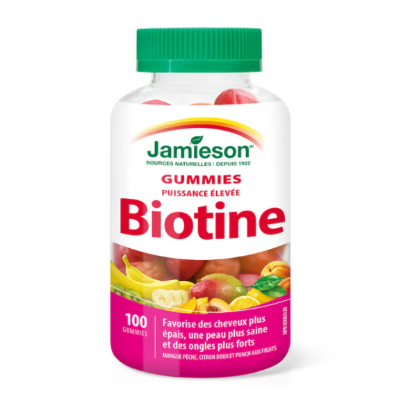 Jamies Biotin Gummies High Potency - Mango Peach, Sweet Lemon & Fruit Punch, 100 Gummies