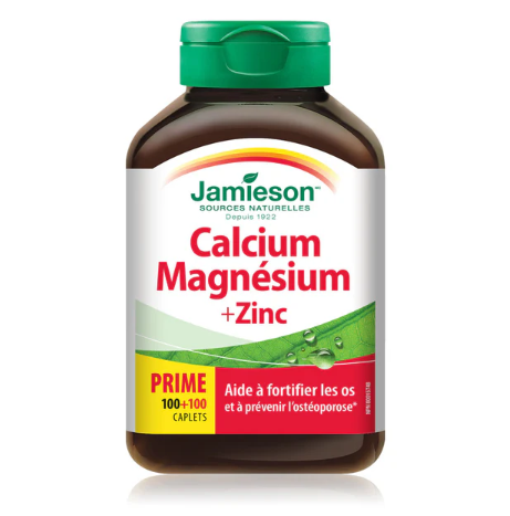 Jamieson Calcium & Magnesium with Zinc, 100 + 100 Caplets